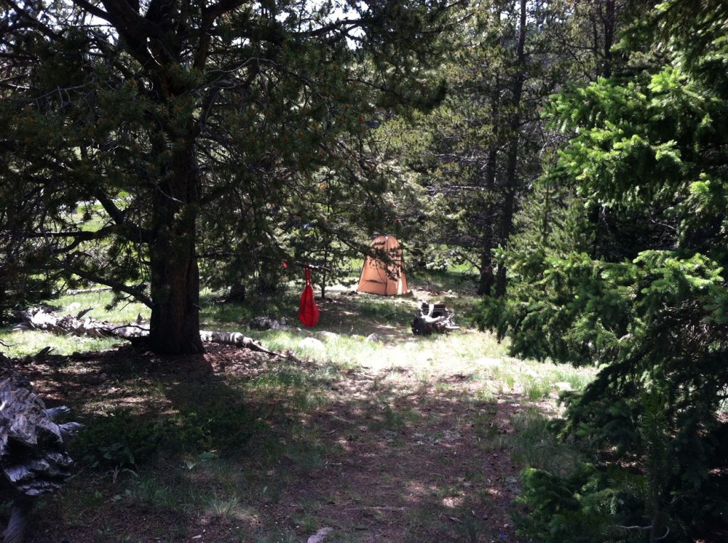 Red Flag - Camping toilet in Use